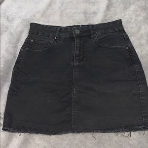 Black mini skirt